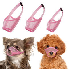 LUCKYPAW bozal conjunto 3 piezas XXS-S rosa para razas pequeñas
