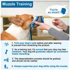 LUCKYPAW Mordaza de malla ventilada para paseos diarios y entrenamiento.