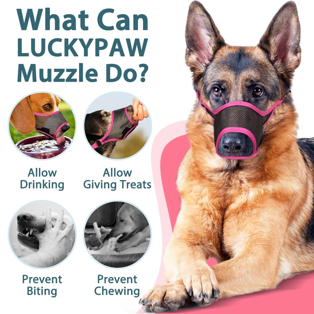 LUCKYPAW Mordaza tamaño medio, ideal para razas medianas y hocicos moderados.