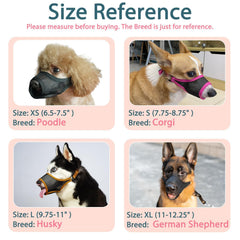 LUCKYPAW Muzzle, detalle de la malla suave para respiración cómoda.