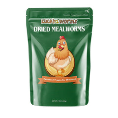 LuckyQworms larvas deshidratadas de alta proteína para aves, nutrición diaria segura.