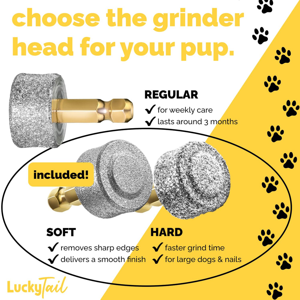 LUCKY TAIL cabeza dura para uñas gruesas, logro rápido de limado
