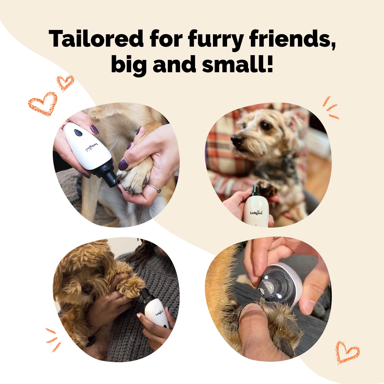 LuckyTail lima uñas carga USB para uso portátil.