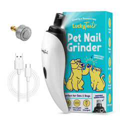 LuckyTail lima uñas perros LED diamante para acabado suave.