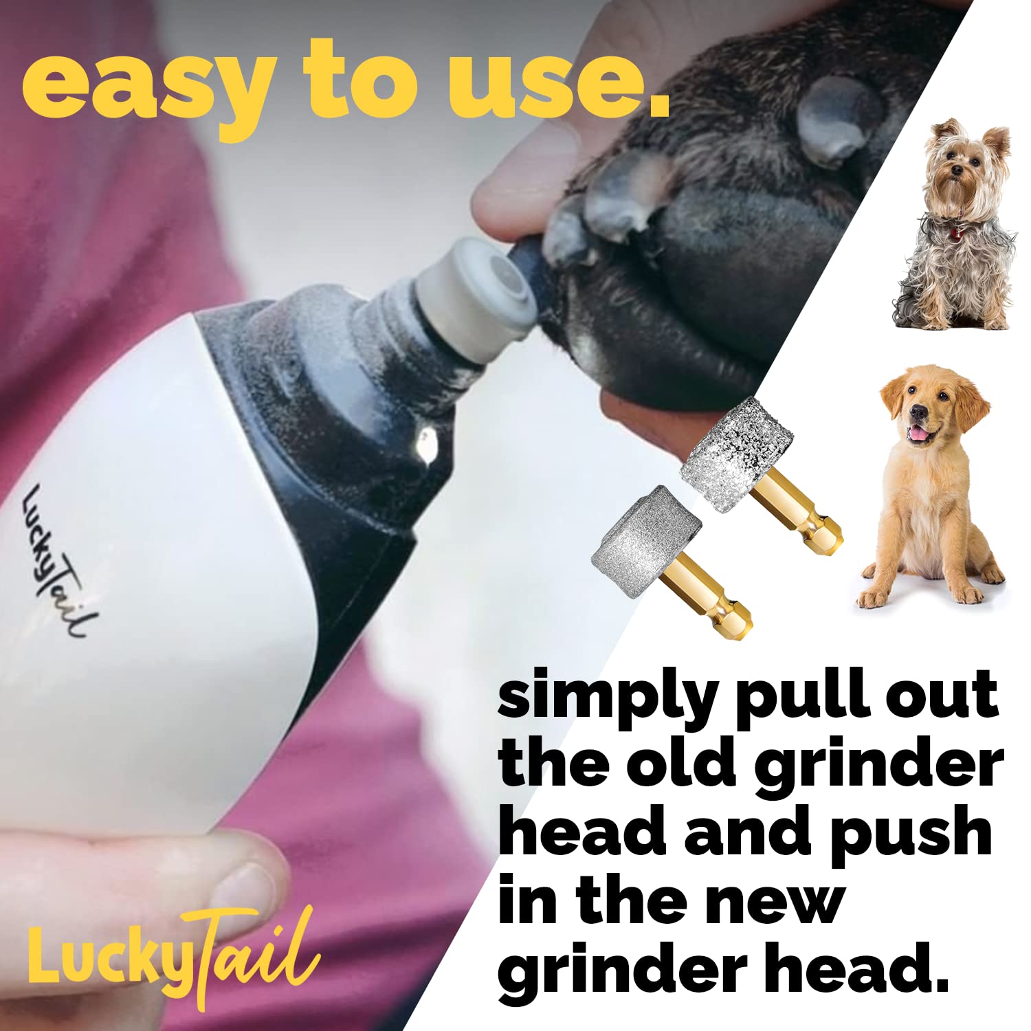 LUCKY TAIL uso en casa para uñas de perro con control y comodidad