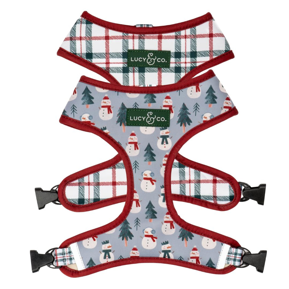 Lucy & Co. arnés de perro reversible con doble estampado, ideal para paseos diarios.
