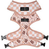 Lucy & Co. arnés reversible para perros, frente: estilo y confort para paseos diarios.