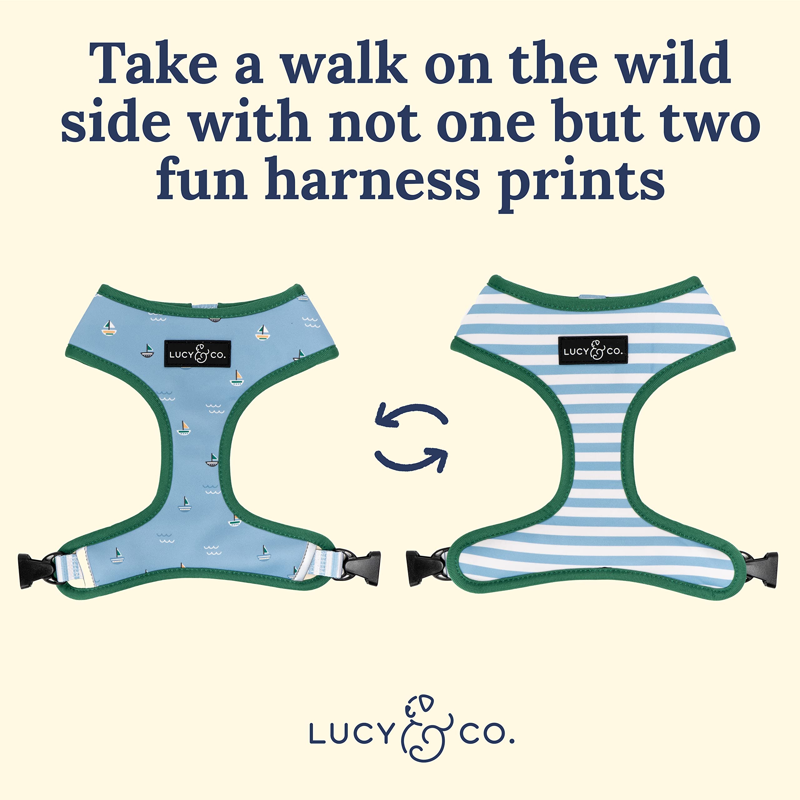 Ajuste de pecho del arnés Lucy & Co Set Sail para comodidad diaria