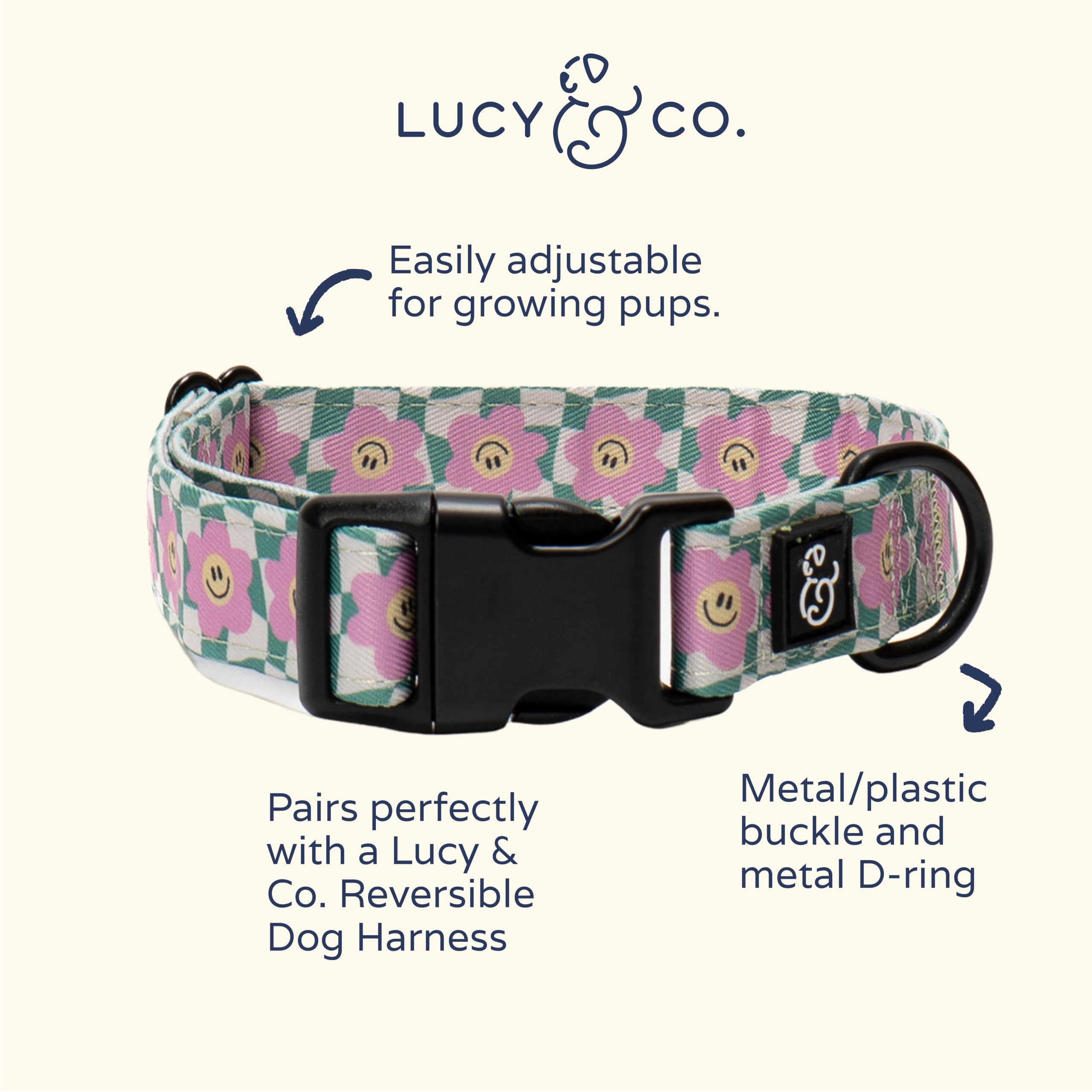 Lucy & Co. collar perro diseño multicolor para expresar personalidad.
