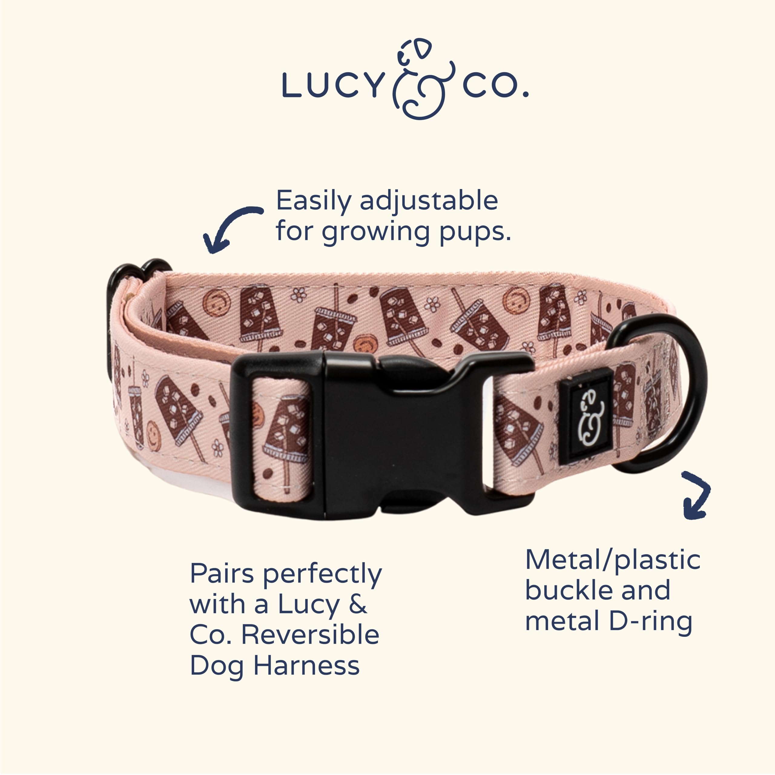 Collar Lucy & Co con diseños adorables para expresar la personalidad de tu mascota.