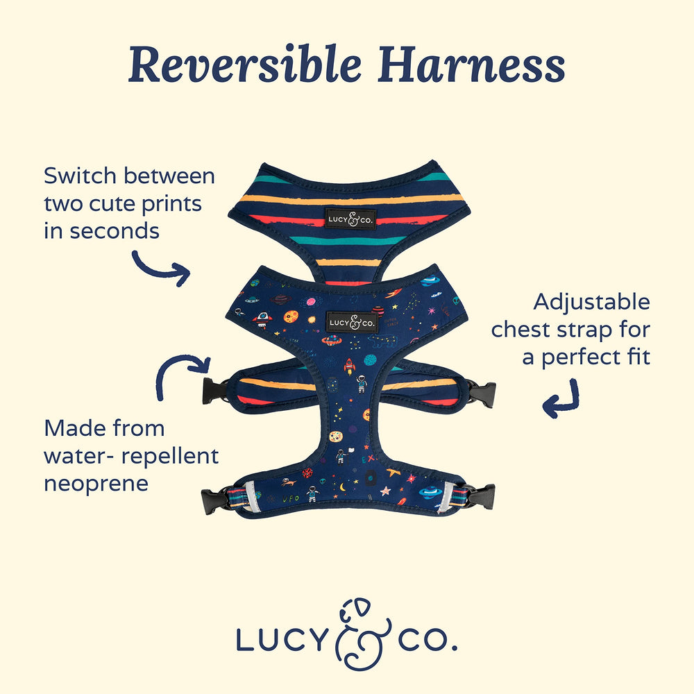 Lucy & Co Space Doodle: arnés acolchado para caminatas suaves y confortables