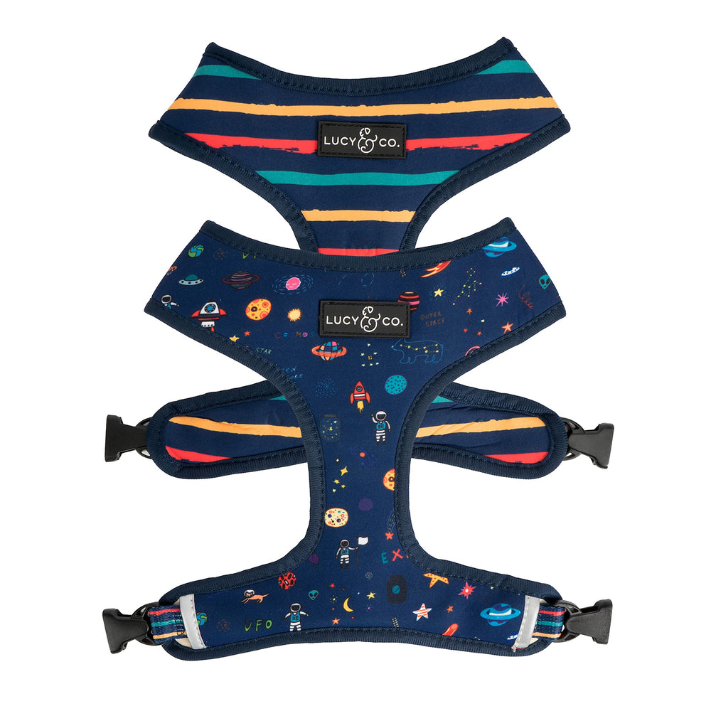 Lucy & Co Space Doodle: arnés reversible para paseos cómodos y seguros