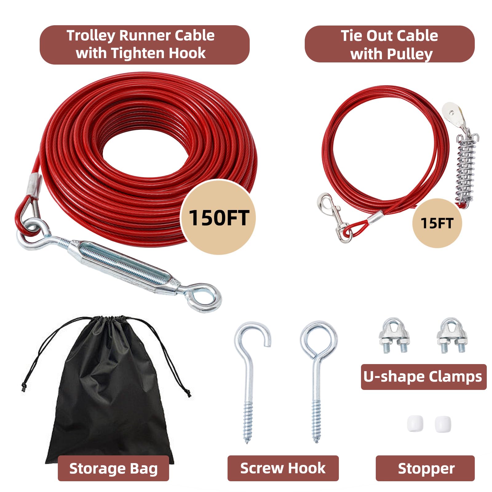 LUFFWELL cable auxiliar de 15 ft para control suave durante juego