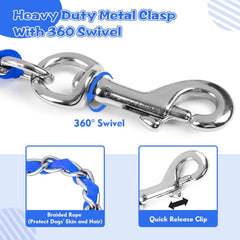 LUFFWELL cadena de 3 mm, resistente para perros de mordida fuerte.