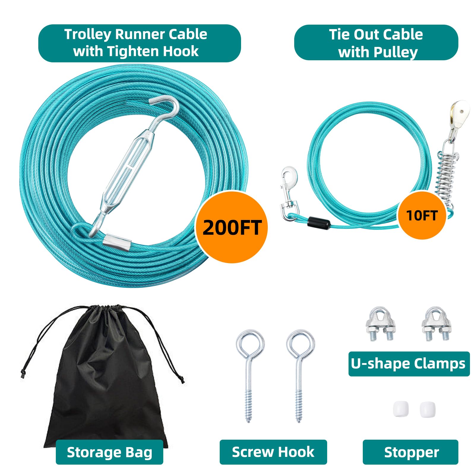 LUFFWELL cable de 10 ft para control suave durante paseos