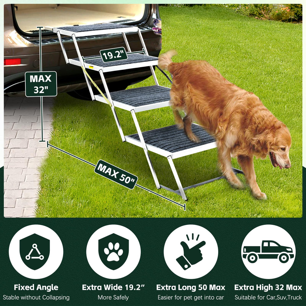 LUFFWELL escalera para perro grande, aluminio resistente.
