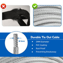 LUFFWELL sistema de arrastre para exteriores, resistente para jardín o camping.