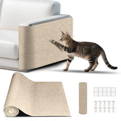 LukerPaws alfombra arañadora para gatos en Khaki protege sofás.