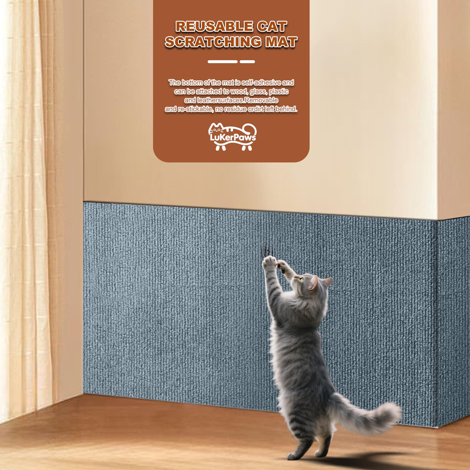 LukerPaws uso multiuso protege muebles y sirve como base de juego.