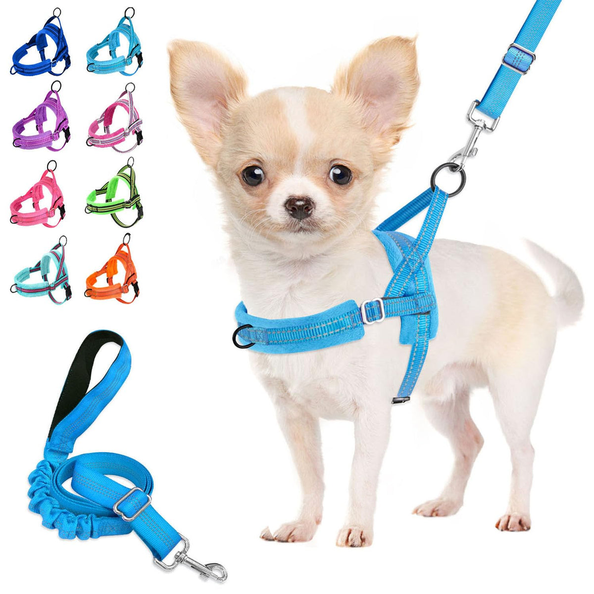 Arnés Lukovee para perro pequeño con ajuste cuello y pecho, comodidad personalizada