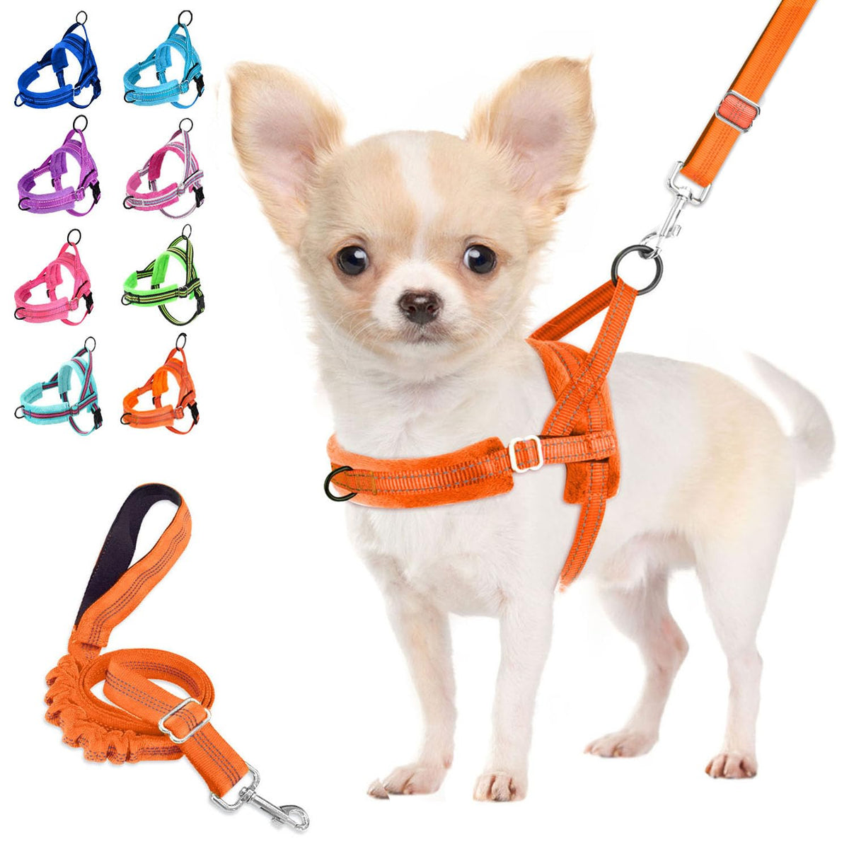 Arnés Lukovee para perro pequeño con ajuste cuello-pecho, ideal para paseos diarios