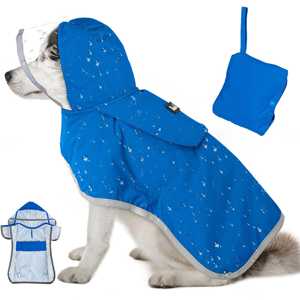 Lukovee capa de lluvia para perros, ajuste cómodo en el cuello.