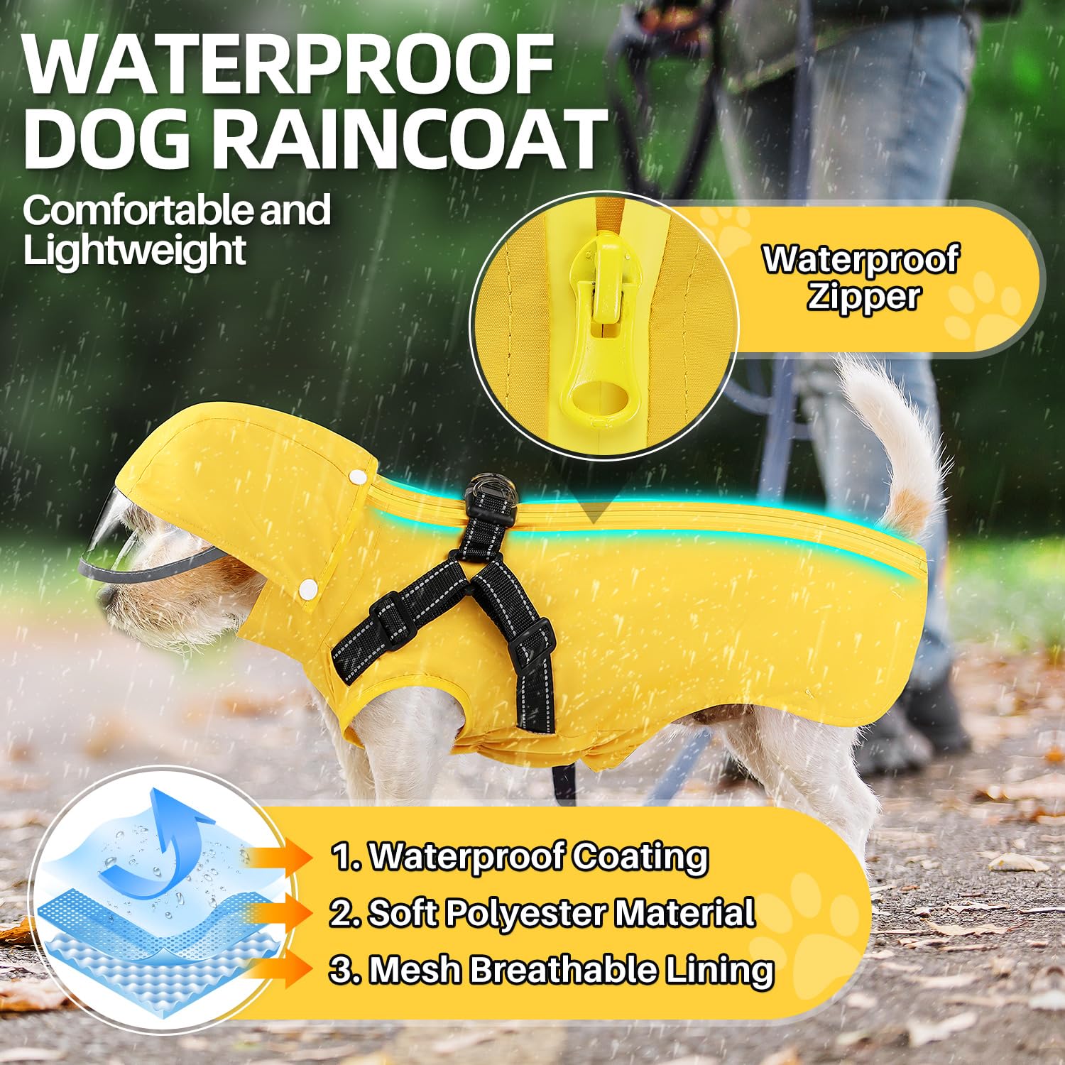 Cremallera impermeable Lukovee facilita ponerse y quitarse el chubasquero