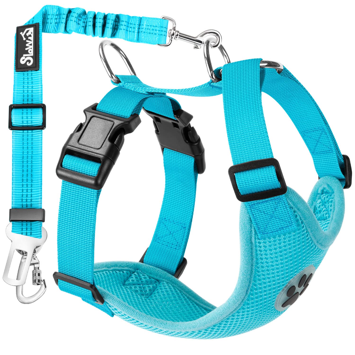 Lukovee Cinturón para perros con clip doble, seguridad en el coche