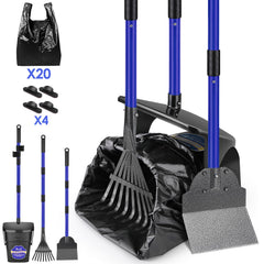 Lukovee Dog Pooper Scooper con cubeta giratoria de 3 litros para limpieza eficiente
