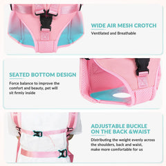 Lukovee mochila frontal para perro, guía de medidas para un ajuste perfecto.