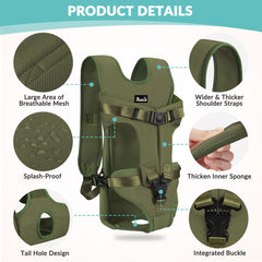 Lukovee Mochila para perro ajuste de correas: ajuste seguro para un porte cómodo.