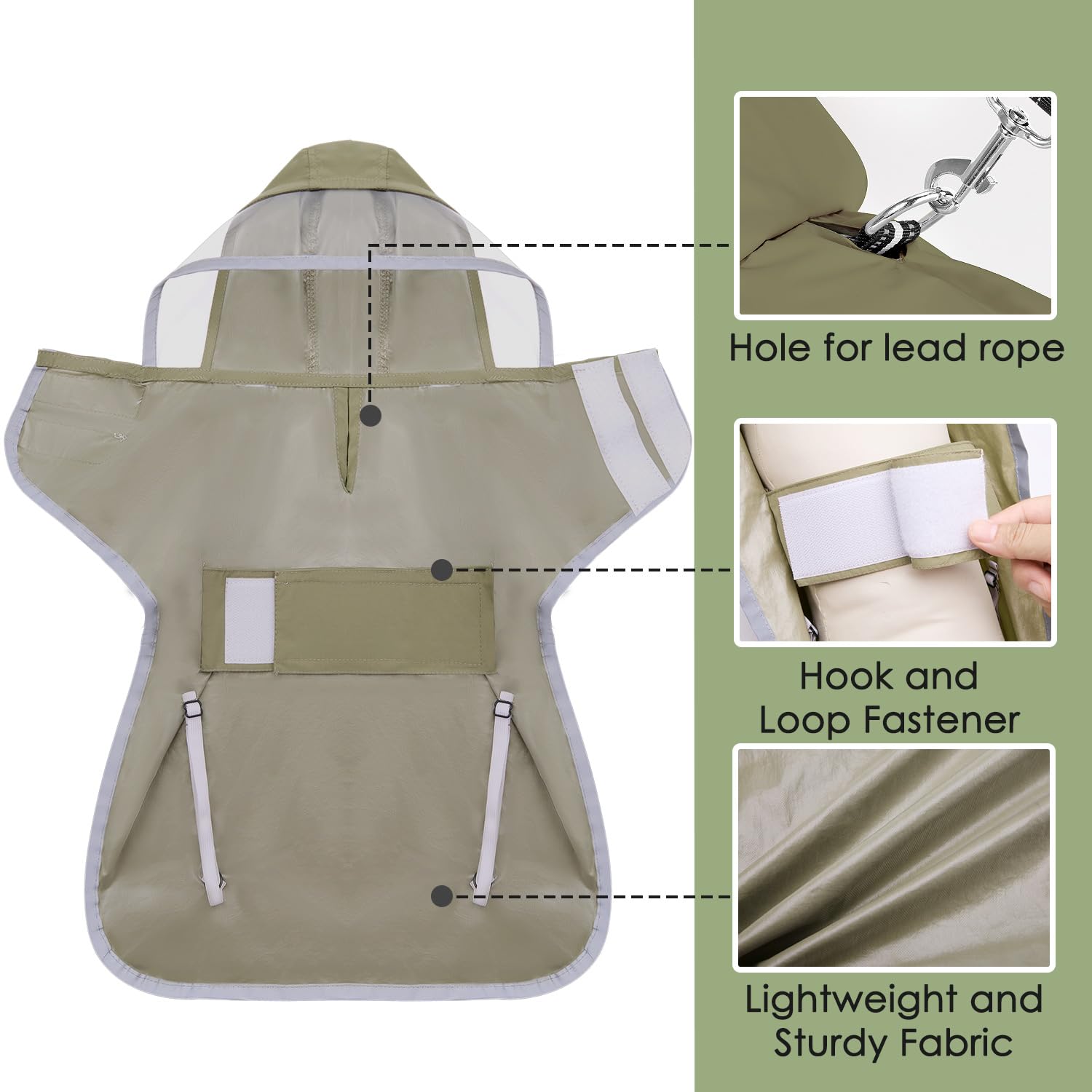 Abrigo Lukovee para perros ajuste de cuello para comodidad