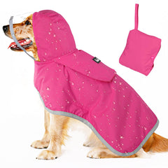 Abrigo impermeable para perros con capucha transparente mantiene al perro seco