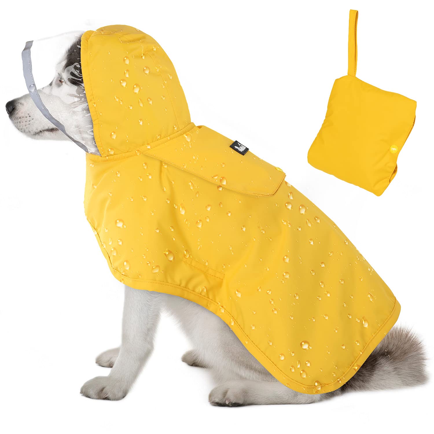 Lukovee impermeable para perro con capucha transparente protege de la lluvia
