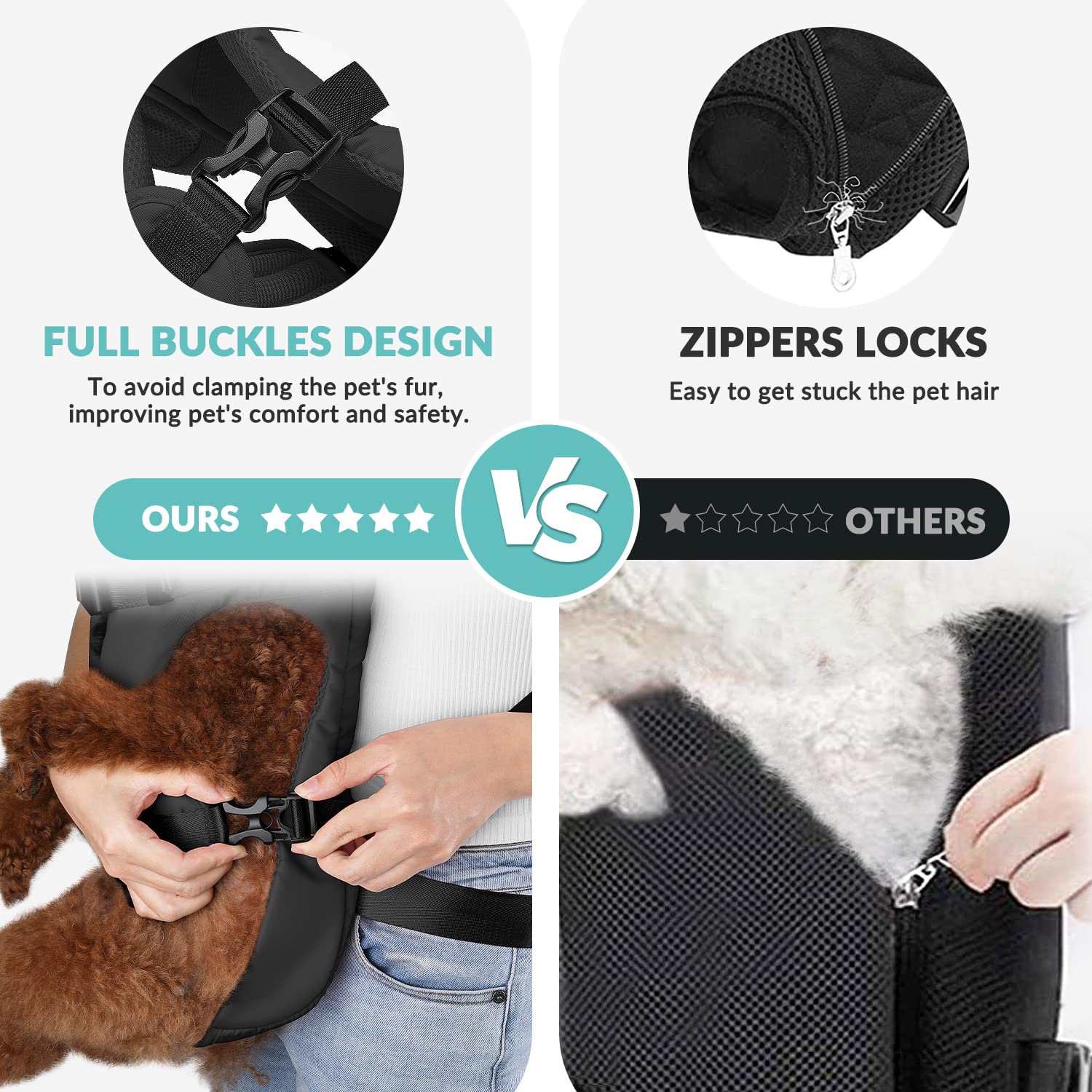Diseño ligero Lukovee, ideal para excursiones con tu mascota.