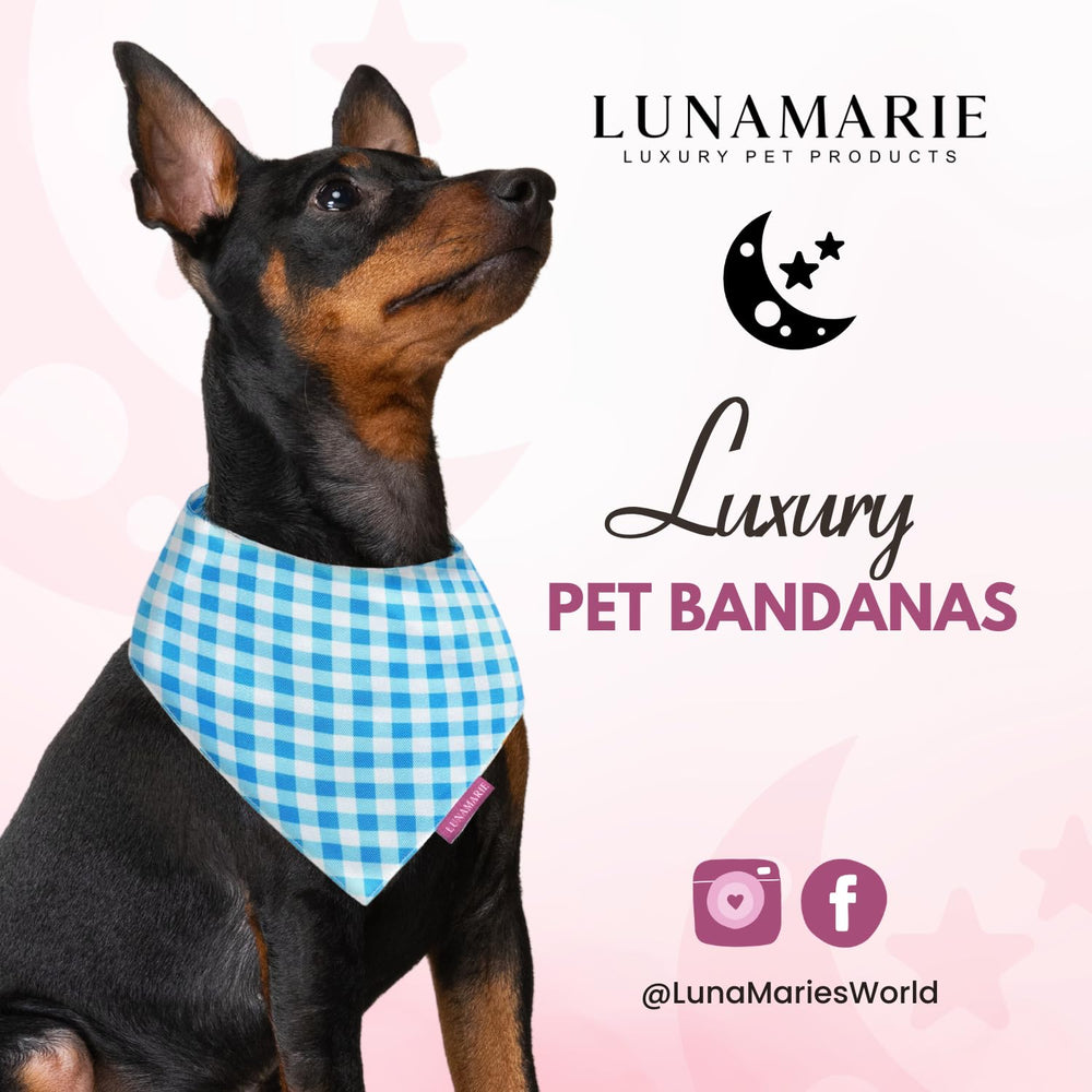 Bandana LunaMarie tejido poliester suave, comodidad diaria para tu mascota.