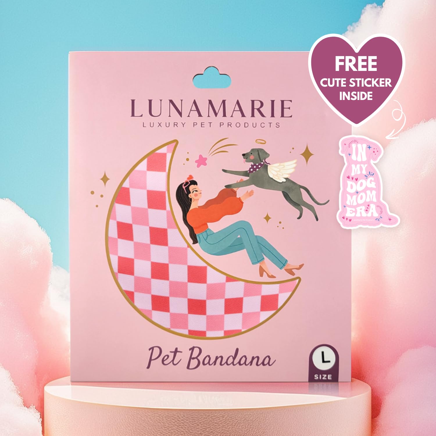 Bandana LunaMarie de doble capa en poliéster, Rebel, tamaño pequeño, resistente para aventuras diarias.