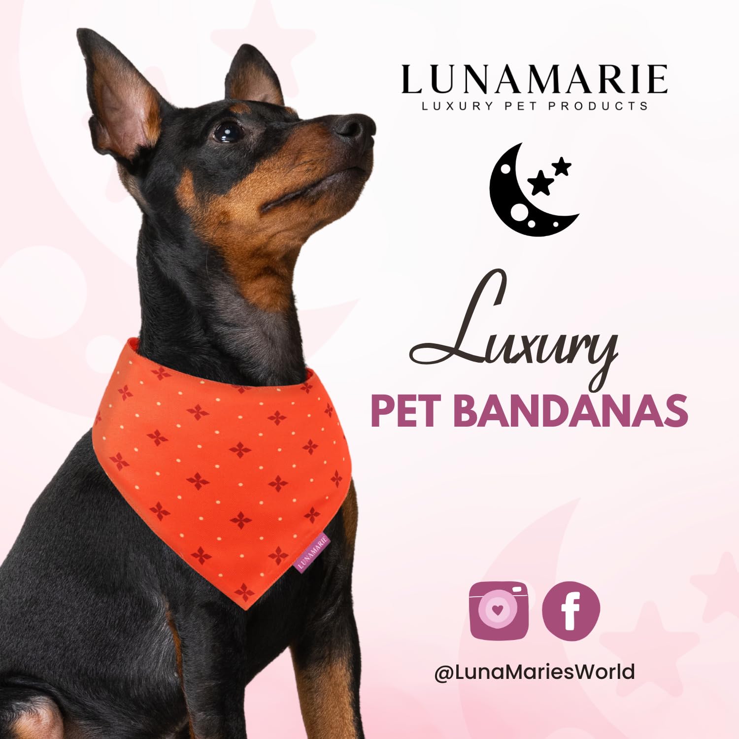 LunaMarie bandana Ember mediano, doble capa para mayor durabilidad en aventuras.