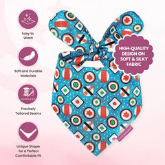 Bandana LunaMarie de poliéster suave, doble capa para uso diario