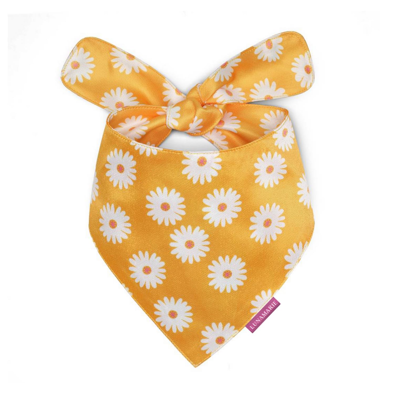 Bandana LunaMarie premium margaritas pequeña, perfecta para paseos suaves y cómodos.