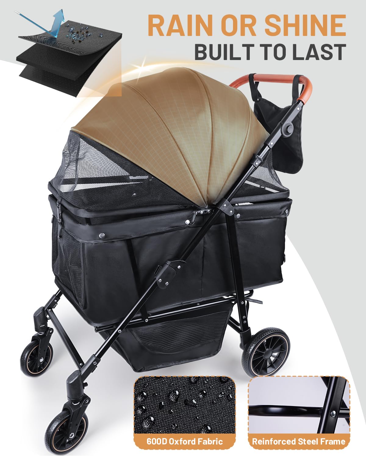 LUODIER foldable design for compact storage and travel convenience.