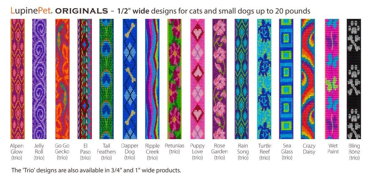 LupinePet collar fácil de lavar a máquina para uso cotidiano.