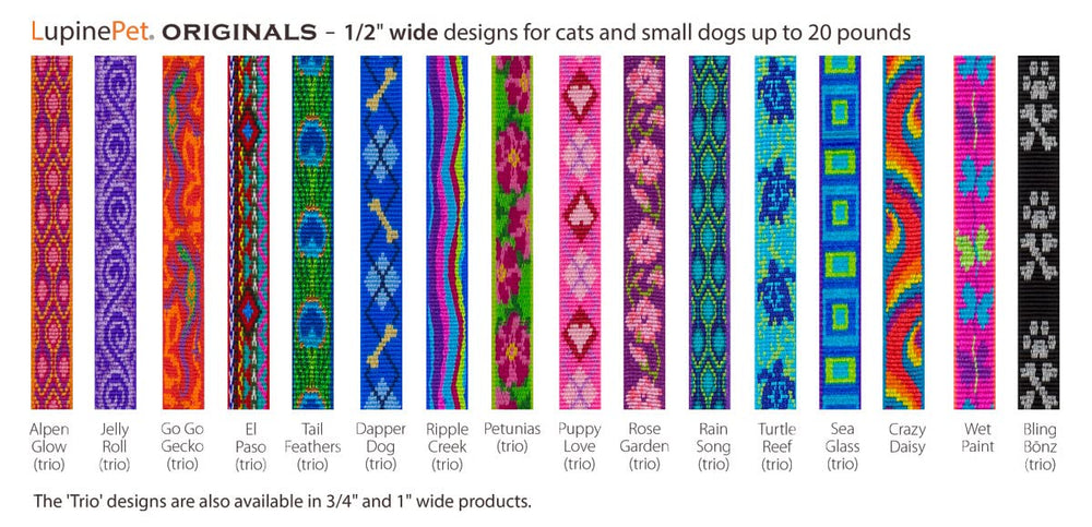 LupinePet collar fácil de lavar a máquina para uso cotidiano.