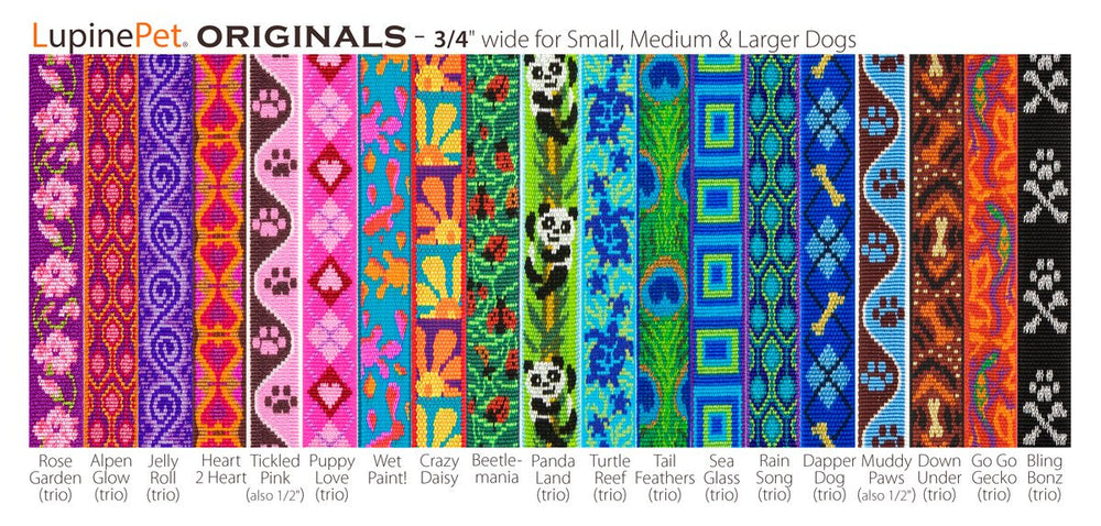 Collar LupinePet Originals, ajuste guía de talla para un ajuste cómodo.