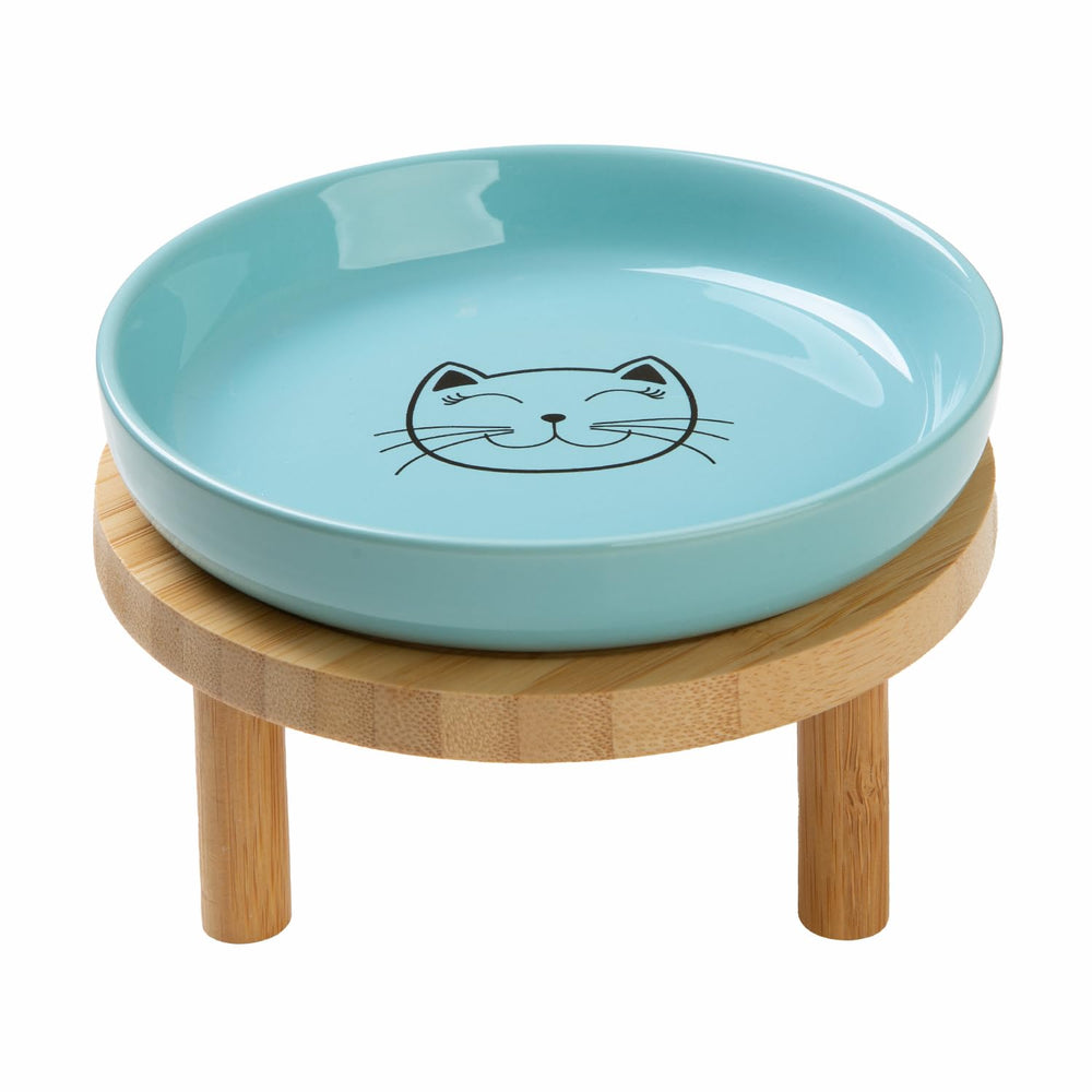 Lusifaco plato cerámico elevado para gatos, comida más cómoda a la altura adecuada.