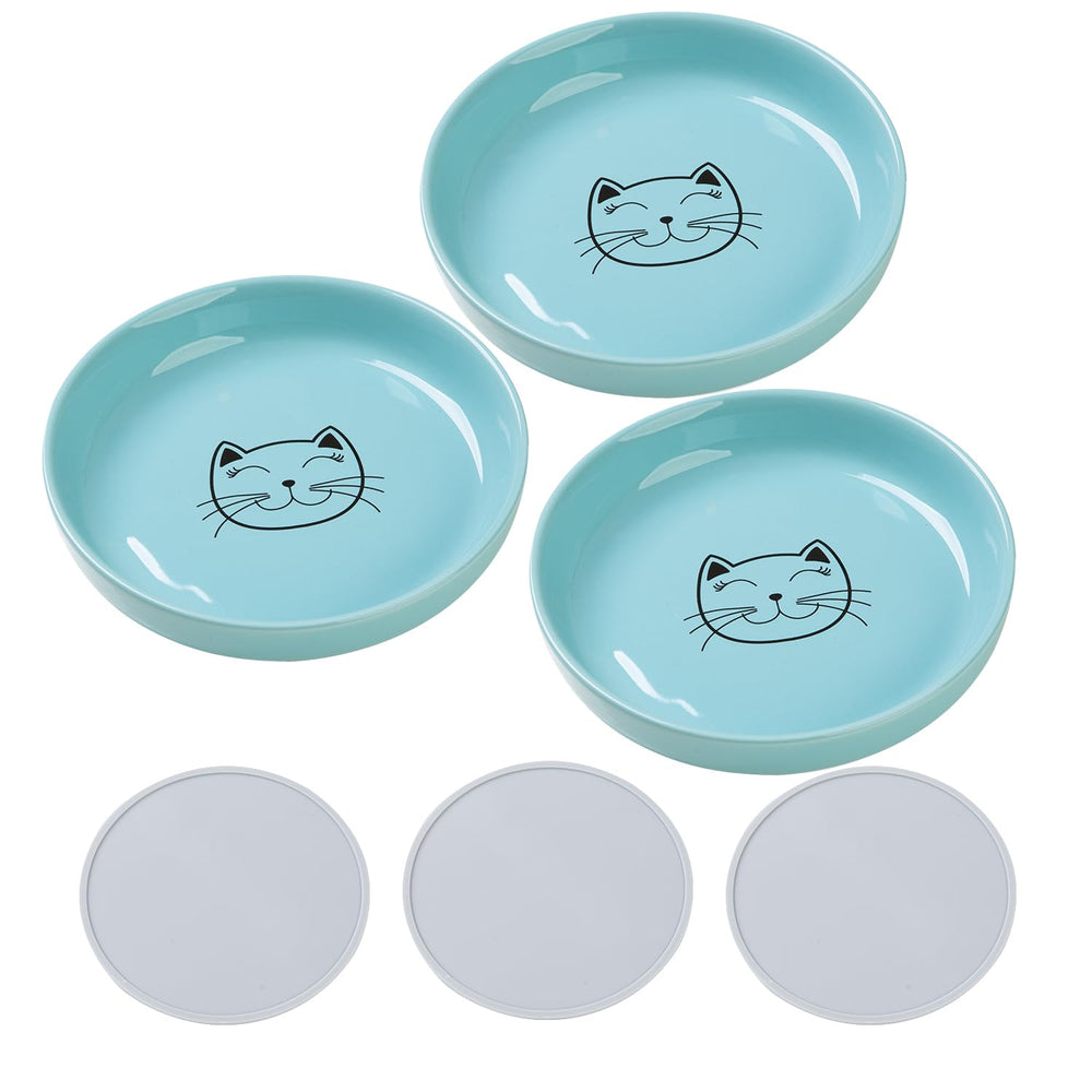 Lusifaco tazones cerámica 5,9 pulgadas azul vista frontal anti deslizante