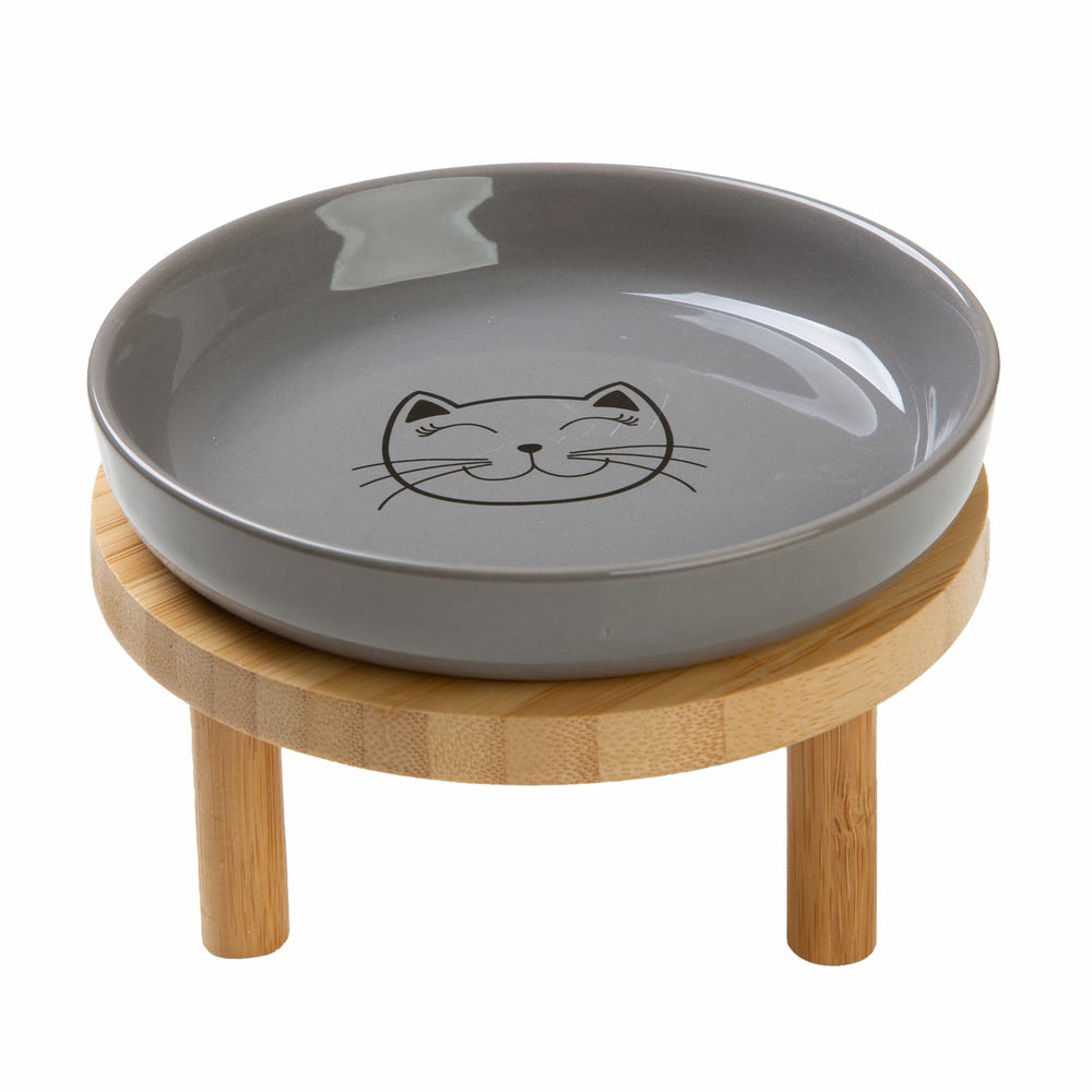 Lusifaco tazones gatos ceramica alzada para comer cómodo