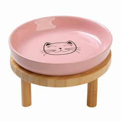 Lusifaco tazones elevados para gatos, mejora la postura al comer.