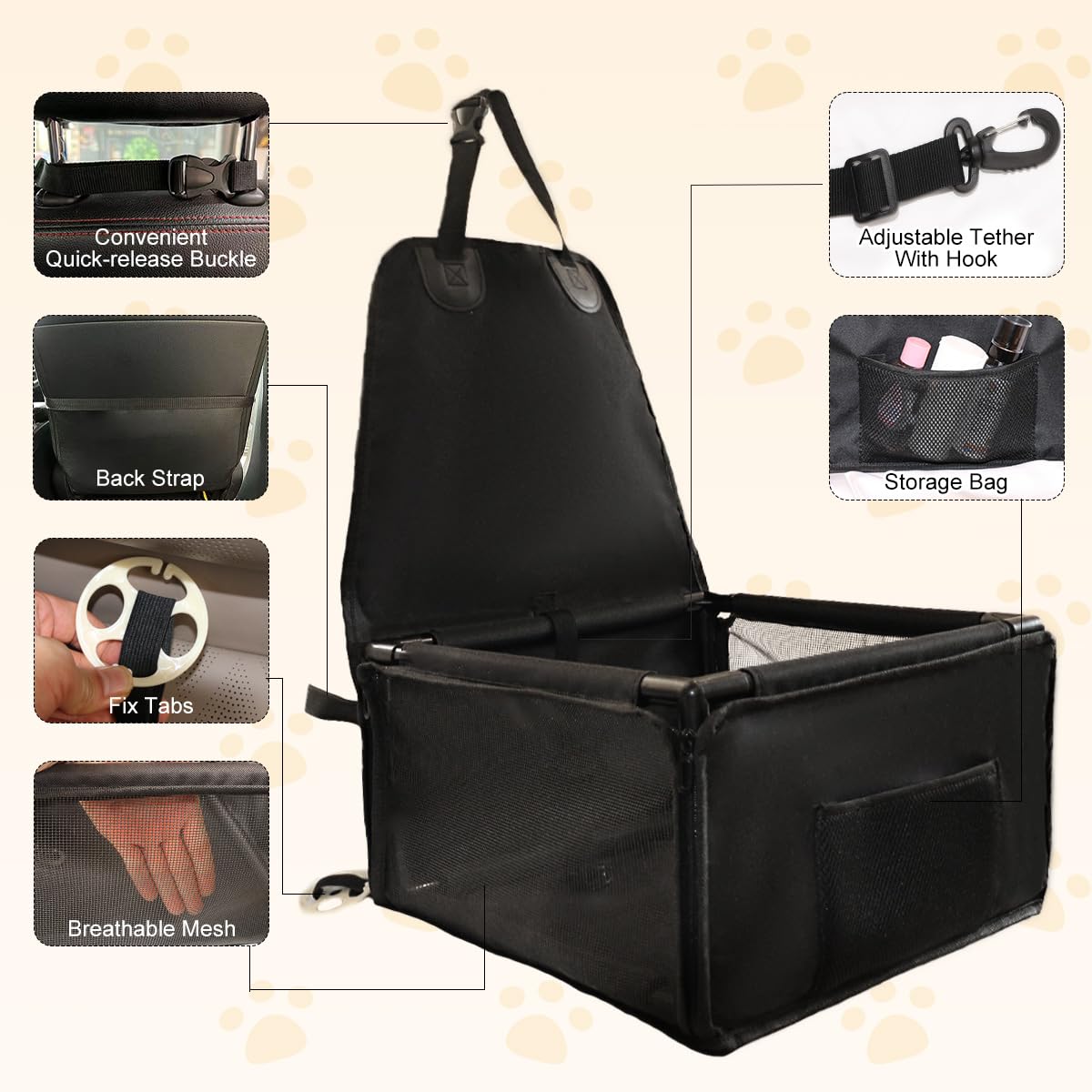 Malla lateral ventilada Luvaevora para reducir estrés y mejorar comodidad.
