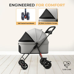 Cochecito LUXE CARES con cesta inferior para accesorios